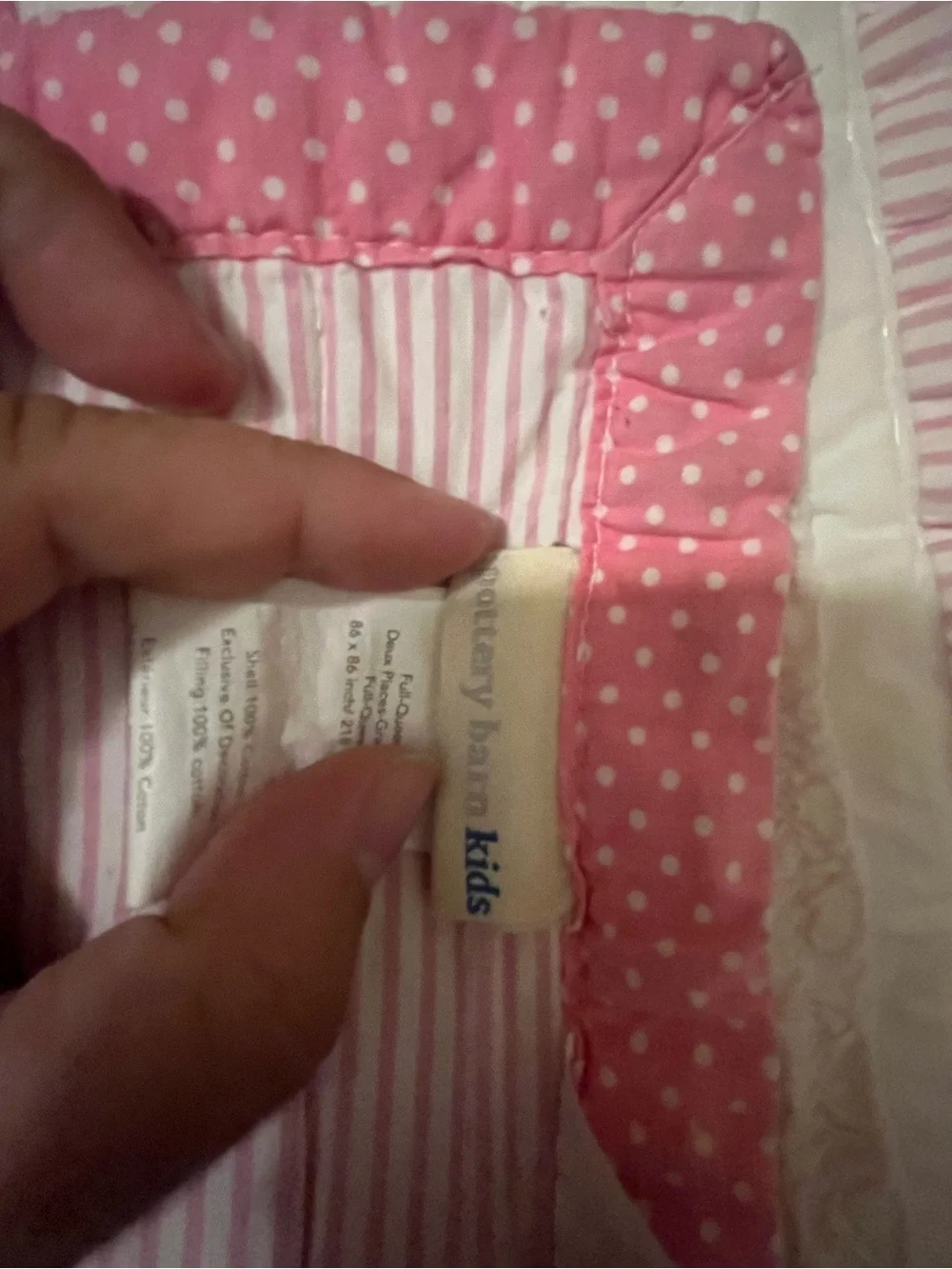 POTTERY BARN KIDS TWIN QUILT EURO HEARTS